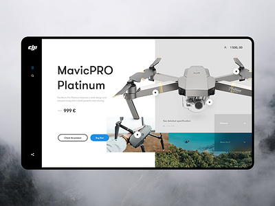 Drone | concept concept design dron drone header layout product webdesign website