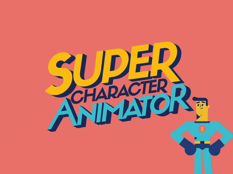 Super Character Animator Logo animation brazil characteranimation characterdesign course duik duikbassel flatdesign illustration motion rubberhose