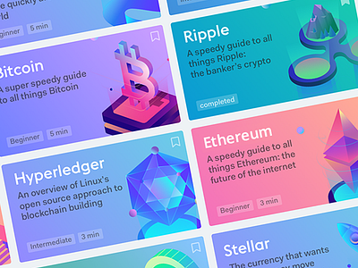 Crypto Cards ♠️♦️♣️♥️ bitcoin card cards crypto ethereum gradients illustration isometric ripple