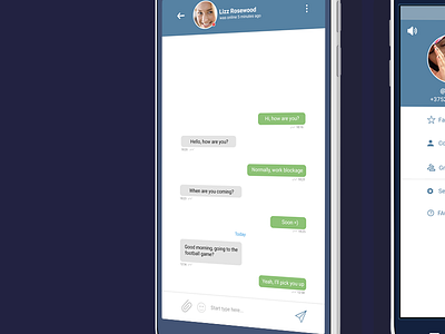 Telegram Redesign android blue concept interface ios redesign telegram ui ux web