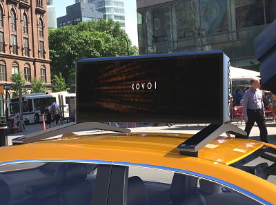 Moment M17 digital car top advertising display bluemap design car topper design digital digital advertising industrial design mobile advertising new york city product design taxi taxitop