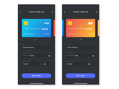 Credit Card Checkout - #dailyui #002 adobexd madewithxd ui uidesign ux uxdesign