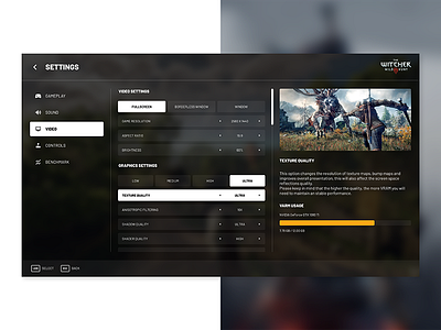Game Settings - #dailyui #007 adobexd madewithxd ui uidesign userinterface ux uxdesign