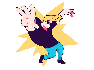 Johny Bravo adorable creative design cute design fanart illustration inspiration inspirations johny bravo