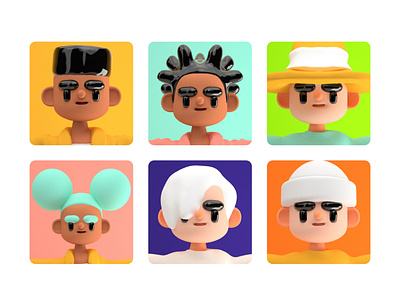 3D Face Icons