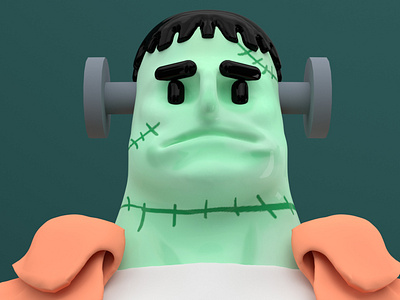 Frankenstein 3d 3d art art character design creative halloween illustration inspiration sculpting