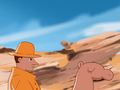 Camel Ride animated gif animation creative design gif illustration inspiration