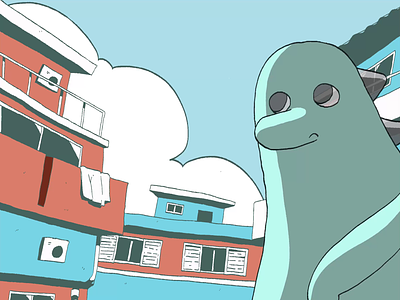 Kaiju adorable animation cel animation creative inspiration kaiju monster