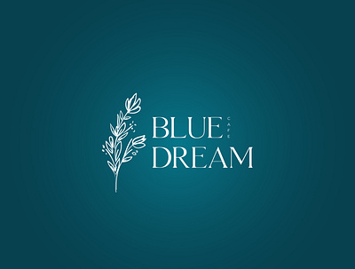 Blue Dream brand cafe logo graphic design logo logo design branding logo design concept logodesign logotype vector