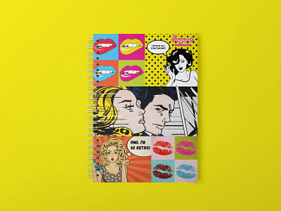 Pop Art notebook design design design art graphic design illustration notebook notebook mockup pop art retro