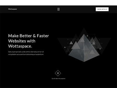 Wottaspace landing design ui
