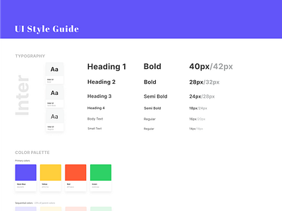 UI Styleguide for Webapp