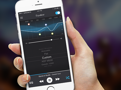 Music Player Remote App - equalizer screen