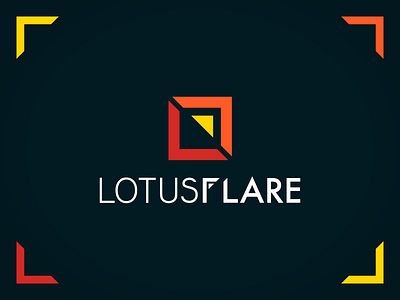 LotusFlare logo flare geometry logo lotus minimal square