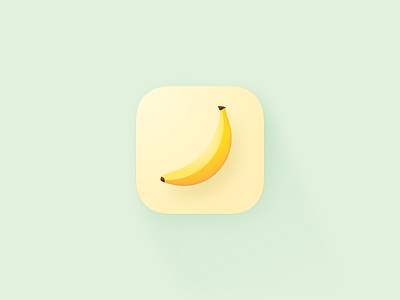 App icon 005 app banana dailyui fruit gradient green icon illustration logo minimalism mobile ui vector yellow