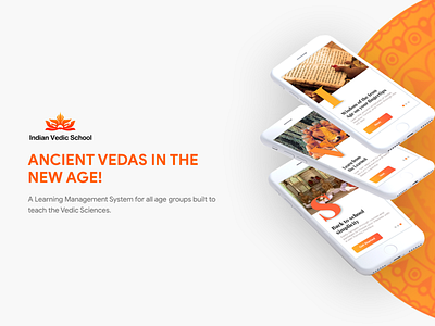 Indian Vedic School app application best shot client work daily ui daily ui 002 dribbble dribbble app dribbble best shot dribbble debut hello dribble illustration indian vedic school landing page mobile app responsive ui ui challenge ux wta studios