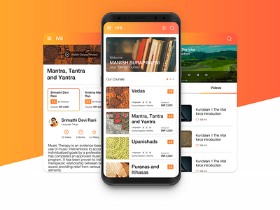 INDIAN VEDIC SCHOOL app application best shot client work daily ui dribbble dribbble app dribbble best shot illustration indian vedic school ivs mobile app responsive ui ui challenge ui design wta studios