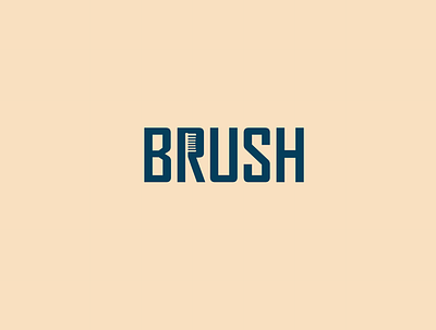 Brush logo logodesign minimalist minmal word