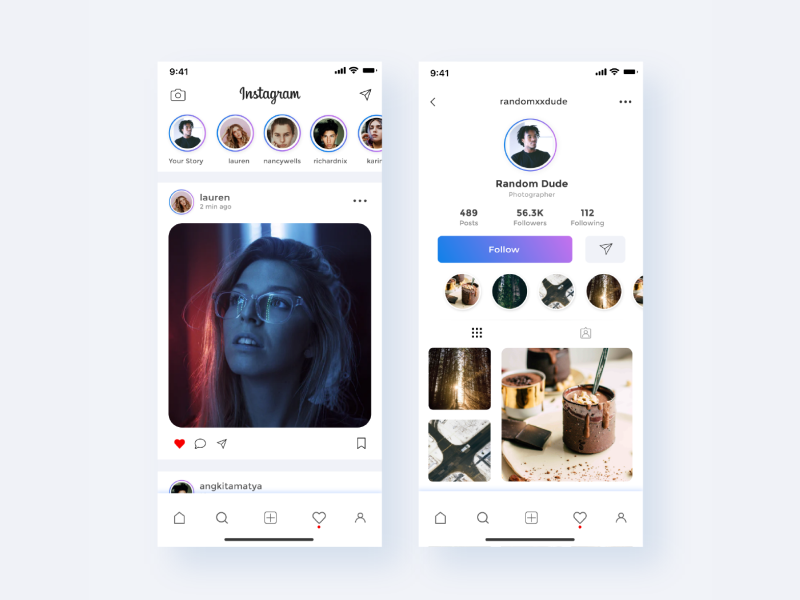 Instagram UI Reimagined by Angkit Amatya on Dribbble