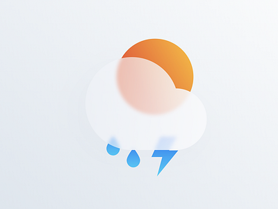 Weather Icon 1 glass effect glassmorphism icon logo weather icon
