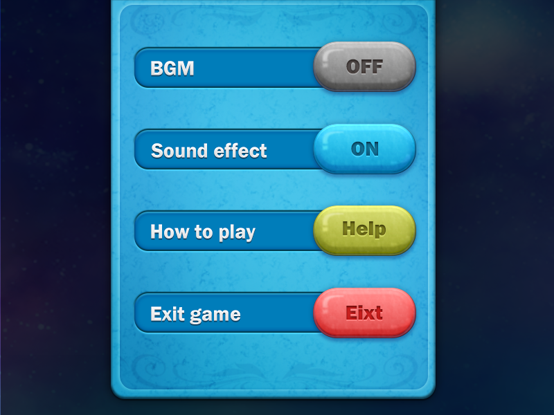 game ui setting by DaDuan on Dribbble