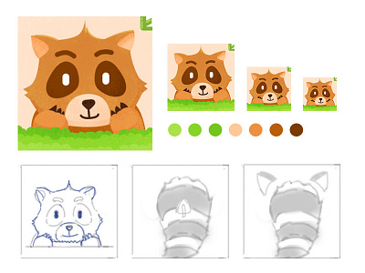 Icon Raccoons design icon