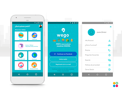 Wego App - Delivery App - Android & iOS - React Native android apple apps design google ios react native ui ux