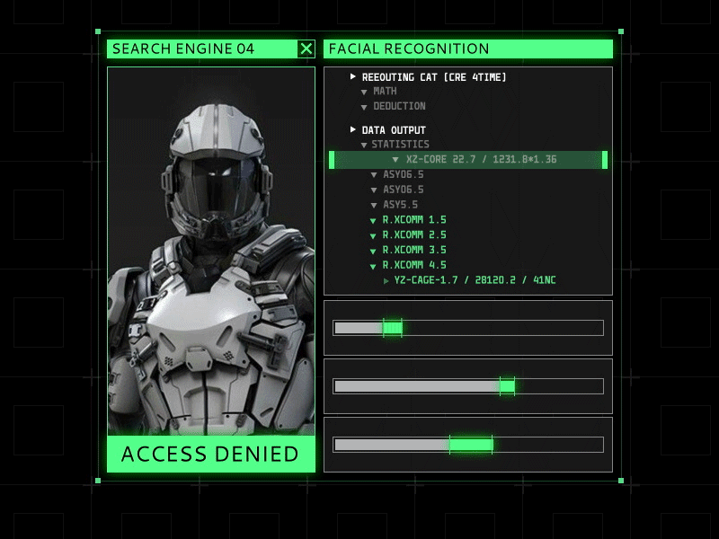 Retro sci-fi UI cyber dashboard game hud infographic interface retro sci fi ui ui design ux