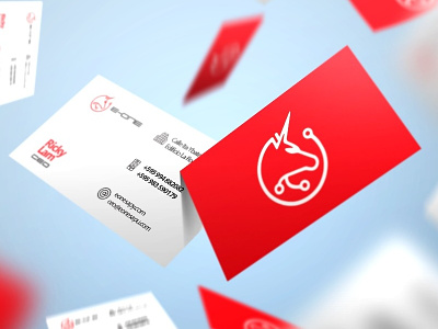 Business Card E-One e one red tech unico unicorn