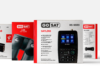 Gosat new Boxes eletronics line of products red satellites