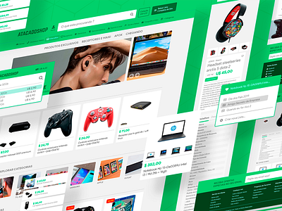 Atacado Shop - Website 1 e commerce gray green ui ui design ux website