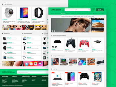 Atacado Shop Website 3 e commerce gray green ui ui design ux website