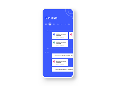 Timeline & Schedule app blue branding calendar calendar design calendar ui clean clean ui minimal mobile app planner schedule tasks timeline typography ui uidesign uiux ux