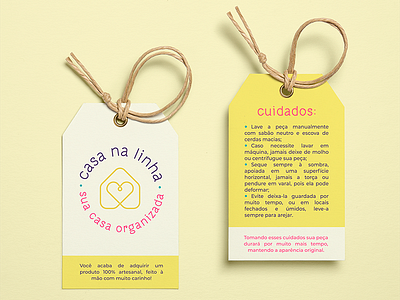 Casa na Linha's tag branding business card identidadevisual idvisual logo tag