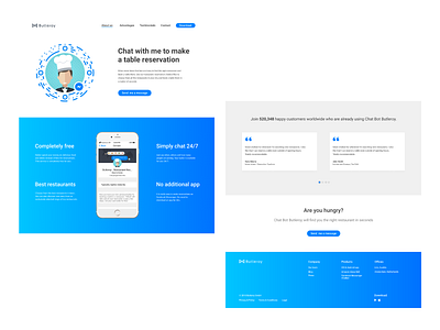 Landing page chatbot landing page ui ux