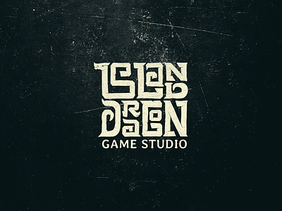 Island Dragon Logo brand identity custom typography game studio logodesign logotype
