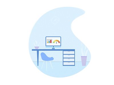Work space animation app brand branding clean design icon illustration illustrator typography vector
