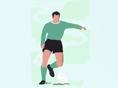 Soccer Player art brand design icon illustration illustrator logo minimal typography vector