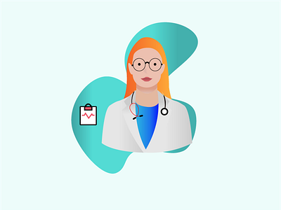 Doctor app art brand branding character clean design flat icon identity illustration illustrator ios lettering logo minimal mobile type typography vector