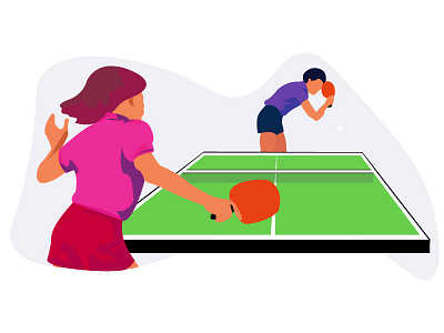 Table Tennis animation app art brand branding character clean design flat graphic design icon illustration illustrator ios minimal mobile sketch vector web website