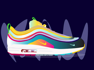 Air Max 1/97 Repair app art blue brand branding character clean design flat graphic design icon illustration illustrator ios logo minimal mobile sketch vector web