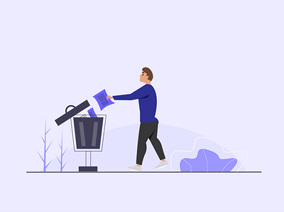 Throw away animation app brand flat icon logo minimal typography ux web website