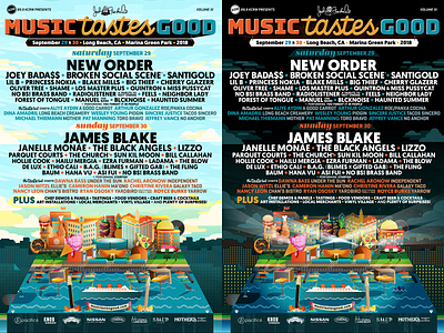 Music Tastes Good 2018 Poster artwork branding design illustration official poster vector