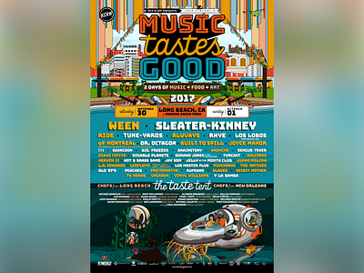 Music Tastes Good 2017 Poster artwork branding design official poster vector