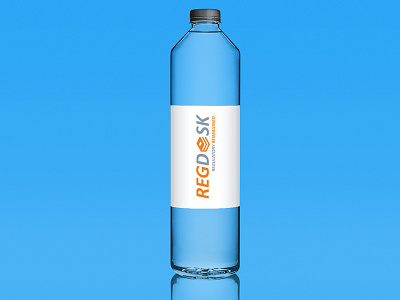 RegDesk Water Bottle Design branding design logo typography vector