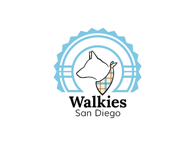 Logo Design - Walkies San Diego brand design dog identity logo vector walkies san diego
