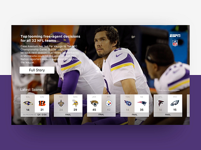 ESPN Stories and Scores Apple TV Screensaver Concept apple appletv espn ios screensaver sports