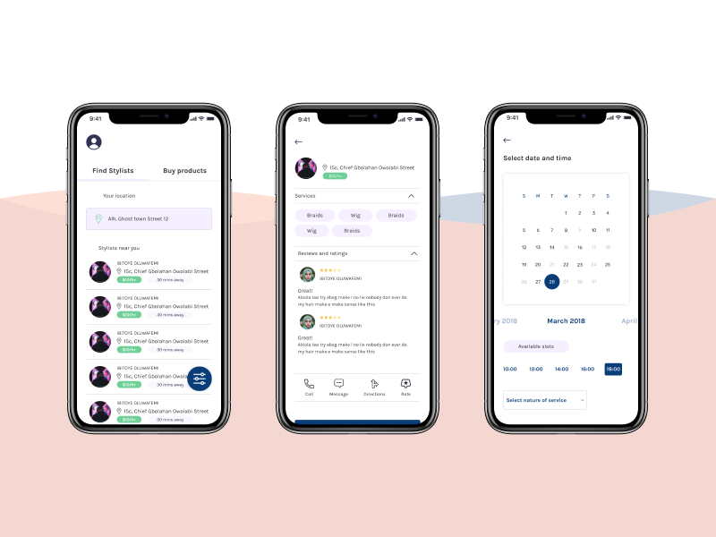 Hair Dressing App By Zion Femi On Dribbble