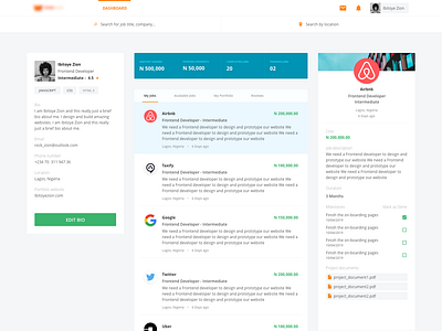 Freelancer Dashboard dashboard freelancer ui ui ux design uiux