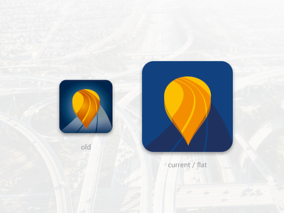 Trekken Icon android app blue flat icon mobile orange yellow